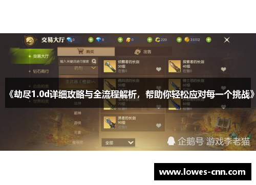 《劫尽1.0d详细攻略与全流程解析,帮助你轻松应对每一个挑战》 《劫尽1.0d详细攻略与全流程解析,帮助你轻松应对每一个挑战》